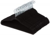 Prime Members: 100-Pack Amazon Basics Velvet Suit Clothes Hangers (Black)