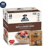 48-Count Quaker Instant Oatmeal Packets (Maple Brown Sugar)