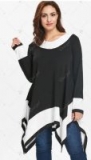 Plus Size Long Sleeve Handkerchief Tunic Top – Black – 5x-55% OFF