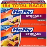 184-Count Hefty Quart Slider Storage Bags