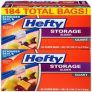 184-Count Hefty Quart Slider Storage Bags