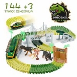 Romanda Toys for 3 4 5 6 7 8 Year Old Boys Girls , Christmas Birthday Gifts for Boys,Dinosaur Race Track Car Toys Flexible Trains Tracks Playset Create a Dinosaur World