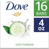 16-Count 4oz. Dove Moisturizing Soap Bars (Cucumber and Green Tea)