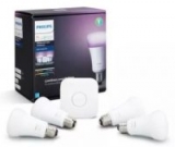 4-Pack Philips Hue White & Color Ambiance 3rd Gen A19 LED Smart Bulb Starter Kit