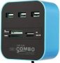 zhuygba USB Hub 2.0 Splitter,3 Port USB Data Hub Combo Card Reader