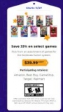 Switch games for 39.99 (11/27-12/1 2019) $39.99