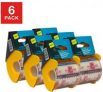 6-Pack Seal-It Clear Shipping Tape w/ Palmguard Dispenser (4800″ Total)