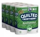 Quilted Northern EcoComfort Toilet Paper (24 Mega Size Rolls, 308 Sheets/Roll) $16.48