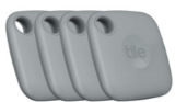 4-Pack Tile Mate Bluetooth Trackers (2022, Grey)