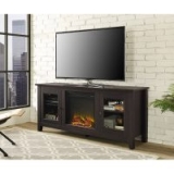 Traditional Wood Fireplace TV Stand for TVs up to 60″ Espresso