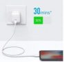 3′ Anker PowerLine II Apple MFi Certified USB-C to Lightning Cable (white)