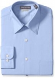 Van Heusen Men’s Poplin Regular Fit Solid Point Collar Dress Shirt-$18.99