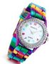 Lancardo Rhinestone Rainbow Color Silicon Jelly Fun Play Watches for Women Girls (3 color)