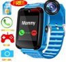 Kids Waterproof Smartwatch with GPS Tracker – Boys&Girls IP67 Waterproof Smart Watch Phone with Camera Games Sports Watches Back to School Supplies Grade Student Gifts (01 S7 Blue Waterproof Watch)-@Amazon