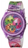 Shopkins Girls’ Quartz Watch with Plastic Strap (Purple)