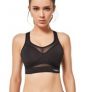 Yvette Women’s Mesh Pannel Workout Sports Bras-High Impact Support Wirefree No Bounce Sports Bra Large Busts Women
