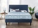Zinus Omkaram Upholstered King Platform Bed Frame (Navy)