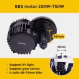 Bafang Motor BBS02B BBS02 48V 750W Mid Drive Motor 8fun Electric Bike Ebike Conversion Kit 52V17.5AH Samsung Lithium Battery Kit
