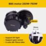 Bafang Motor BBS02B BBS02 48V 750W Mid Drive Motor 8fun Electric Bike Ebike Conversion Kit 52V17.5AH Samsung Lithium Battery Kit